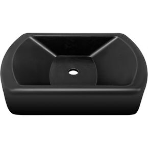 Rubber Wheel Dock for Trailer Tongue Jack, Suit for 6" Castor, Heavy Duty Wheel Dock 1 Pack for Cargo Camper RV Boat Roller Stopper, 6 in Caster Chock Easy to Store and Transport, Black
