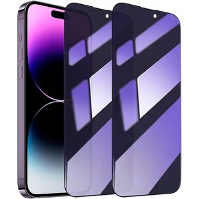 2 Pack Compatible with iPhone 14 Pro Max Privacy Screen Protector, Anti-Spy Anti-Blue Light Eye Protection Tempered Glass Film 6.7'', Scratch Resistant, Full Coverage, Case Friendly