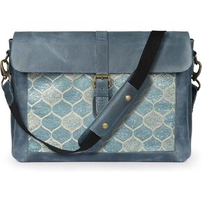 Londo Top Grain Leather Zion Messenger Bag, Laptop Bag, Travel Bag for Work, Office, School