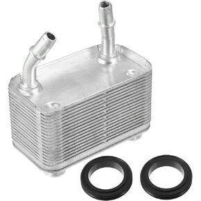 X AUTOHAUX Car Engine Oil Cooler Housing with Gasket Assembly for BMW X5 2000-2006 17207500754