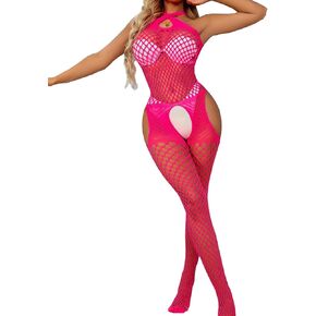 Lingerie for Women Bodystocking Attached Thigh High Stockings One Piece Bobydoll Bodysuit Sexy Tights