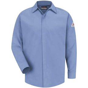 Bulwark Flame Resistant 7 oz Cotton/Nylon ComforTouch Pocketless Work Shirt