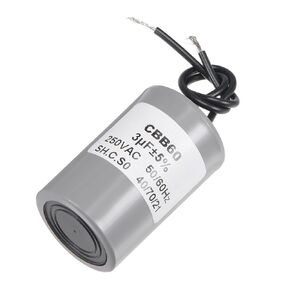 MECCANIXITY CBB60 Run Capacitor 3uF 250V AC 2 Wires 50/60Hz Cylinder Motor Running Capacitor 54x34mm for Air Compressor Water Pump