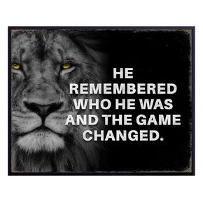 Wall Decor for Men - Home Office Wall Art & Decor - Motivational poster - Quotes Wall Decor - Motivation Inspiration positive Quotes - Man cave Decor - Posters for Men - Living room Home Decor for Men