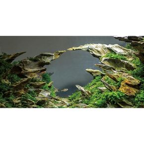 AWERT 24x12 inches Stone Aquarium Background Aquarium Background Aquatic Plant River Bed & Lake Fish Tank Background Vinyl Background
