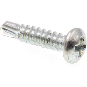 Prime-Line 9029675 Sheet Metal Screw, Self-Drilling, Pan Head Phillips, #8 X 3/4 in, Zinc Plated Steel, Pack of 75