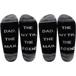 LEVLO Father' s Day Gift Dad Socks Dad The Man The Myth The Legend Socks Funny Present For Dad New Daddy Socks
