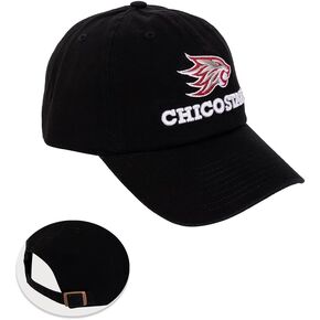 Desert Cactus Cal State University Chico Baseball Hat University California Wildcats Brimmed Embroirderd Hats Cap Adjustable Cloth Strap Adult (Style A) Black