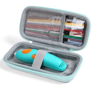 Case Compatible with 3Doodler Start+ Essentials for 3D Pen Set for Kids, Carrying Case for Printing Filament Refill and Charger Cable,Blue (Case Only)