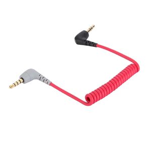 UNCLE LIGHT Replacement Coiled SC7 Cable 3.5mm TRRS to TRS Microphone Cable - Microphone/Audio/Lavalier to Smartphone Wire for RODE VideoMicro VideoMic Go BOYA 80cm