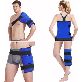Koo-Care Extra Large Gel Ice Pack for Injuries Reusable Flexible Hot Cold Therapy Compress with Strap for Shoulder Rotator Cuff, Back, Hip, Shin - Knee Replacement Surgery Pain Relief XL 13" x 14.7"
