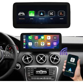 Road Top 10.25 Inch Car Touchscreen Wireless CarPlay Android Auto for Mercedes Benz A CLA GLA Class W176 C117 X117 X156 2013-2015 Year, Car Stereo Multimedia Radio Receiver