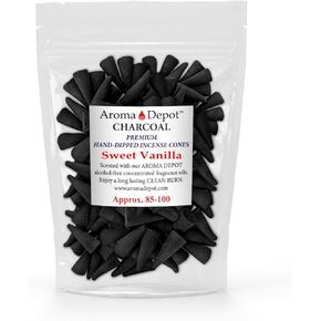 1'' Sweet Vanilla Incense Charcoal Cones (Approx. 85-100)