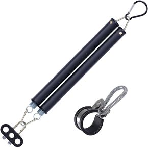 20" Double Tender Spring Kit with 3in1 Hose Holder and 3-Hole Clamp Holder Heavy Duty Tender Spring for Semi Truck Air Lines Kit 2 Style Air Lines Holders for Semi Truck Trailer Tractor