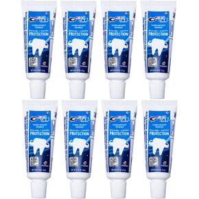 Crest Kids Advanced Toothpaste, Junior Toothpaste 6+ Years Old Enamel + Cavity Protection with Strawberry Flavor, Travel Size 0.85oz (24g) - Pack of 8