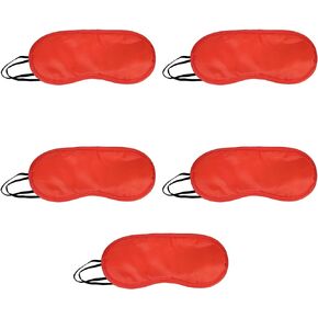 5 Pack Eye Sleep Masks, Eye Sleep Covering, Eye Blinderfold for Sleeping,Travel, Party Games, Supply (White)