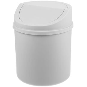 ABOOFAN Mini Table Trash Can Trash Can with Lid Trash Can for Car Garbage Can Garbage Container Mini Desktop Trash Can Waste Paper Basket Trash Basket to Rotate Plastic Swivel Cover Crate