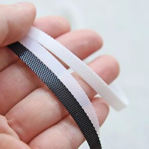 6mm / 0.24" Super Thin Sew On Fastener Strap, Tiny Hook and Loop Tape, for Doll Clothes, Doll Sewing Craft Supplies, in 3 Colors (1Yards)