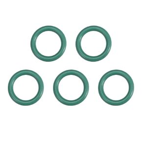 uxcell Fluorine Rubber O-Rings, 7mm OD 2.2mm ID 2.4mm Width FKM Seal Gasket for Machinery Plumbing, Green, Pack of 5