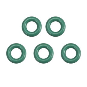 حلقات دائرية مطاطية من uxcell، 7 مم OD 2.2 مم معرف 2.4 مم عرض FKM حشية ختم لسباكة الآلات، أخضر، عبوة من 5 قطع