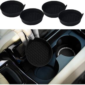 حاملات أكواب السيارات، 4 عبوات من قواعد الأكواب العالمية للسيارة مقاومة للماء ومضادة للانزلاق ومضادة للانسكاب وإكسسوارات السيارة الداخلية باللون الأسود. in Kuwait