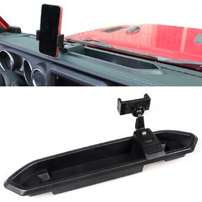 JL Dash Mount Phone Holder for 2018-2023 Jeep Wrangler JL 2020-2023 Jeep Gladiator JT Storage Tray Cellphone System Kit, Not for Oil-Electric Vehicle Version