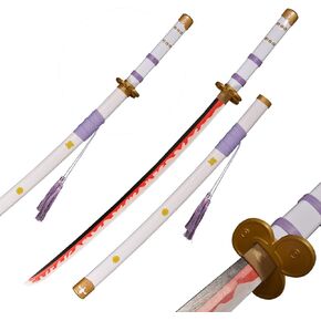 40" Roronoa Zoro Samurai,Yama Enma White with Display Stand and Belt,for Cosplay,Collection,Display,Performance (AME no Habakiri)