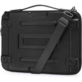 MOSISO Hard Shell Laptop Case Sleeve, 15.6 inch Computer Bag Compatible with MacBook, HP, Dell, Lenovo, Asus, Notebook, 16 inch Abstract Geometric Waterproof Carrying Case Bag with Strap, Black