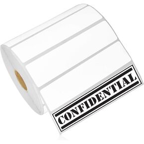 OfficeSmartLabels – 4" x 1" Direct Thermal Labels - Compatible with Zebra & Rollo Desktop Printers and More – 1" Core, Permanent Adhesive & Perforated [4 Rolls, 5500 Labels]