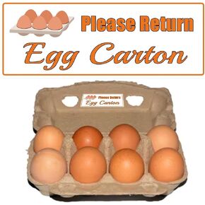 Please Return Egg Carton Tag Stickers 1 x 2.625 Inch - Farm Fresh Chicken Eggs Carton Labels Egg Stickers Self Adhesive Egg Packaging Stickers Chicken Egg Cartons Stickers 500 Pcs