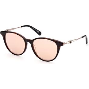 نظارة شمسية Moncler ML 0226 -F 56U لامعة ثنائية الطبقات بلون هافانا داكن ونحاسي، Rose Bro in Kuwait
