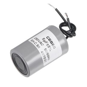 MECCANIXITY CBB60 Run Capacitor 5uF 250V AC 2 Wires 50/60Hz Cylinder Motor Running Capacitor 54x34mm for Air Compressor Water Pump