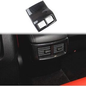 Carbon Fiber Rear Armrest Box AC Vent Air Outlet Cover Trim Accessories for Dodge Challenger 2015+