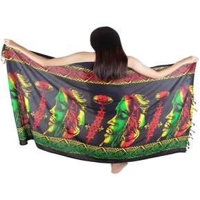 Iyara of Bob Rasta Marley Beachwear Cover up Swimsuit Women Pareo Sarong in Saudi Arabia