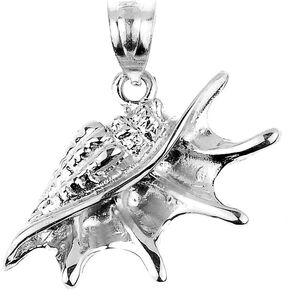 925 Sterling Silver Sea Shell Charm Pendant