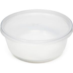 Pro-Kal PK8S-C 8 oz Capacity, 4.6" Top Width x 3.9" Bottom Width x 1.8" Height, Clear Polypropylene Microwavable Deli Container (Case of 500)