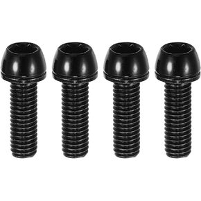 Tapered Bolts Screws for MTB Bike Bicycle Stem Durable M6x20mm Socket Head Cap Bolts Screws Nuts Steel Black (Set of 4)