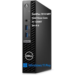 Dell OptiPlex 7010 MFF 1.2L 7000 Micro Form Factor Business Desktop Computer, 12th Gen Intel Hexa-Core i5-12500T (Beat i7-11700T), 16GB DDR4 RAM, 512GB PCIe SSD, WiFi 6, Bluetooth, Windows 11 Pro