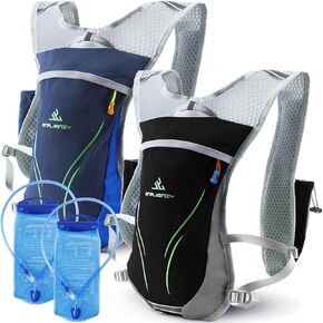 2 قطعة حقيبة ظهر مرطبة 5.5 لتر مع 2 قطعة مثانة مياه 2 لتر حقيبة ظهر خفيفة الوزن للجري والمشي لمسافات طويلة والجري وركوب الدراجات وسباق الماراثون للرجال والنساء in Kuwait