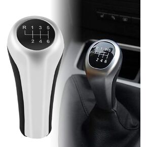 Qiilu Manual Gear Knob 6 Speed Shift Knob MT Gear Shifter Lever Stick for E30 E32 E36 E46 E39 E34 Z3 E90 E91 E92 X1 X3 X5