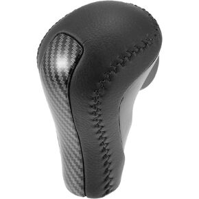 X AUTOHAUX Car Auto Automatic Gear Stick Shift Knob for Honda Accord 2008-2013 Crosstour 2010-2011 Faux Leather Carbon Fiber Pattern Black