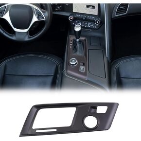 Car Interior Gear Shift Frame Trim Sticker for Chevrolet Corvette C7 2014-2019 Control Gear Shift Knob Panel Frame Cover Auto Accessories (Carbon Fiber)
