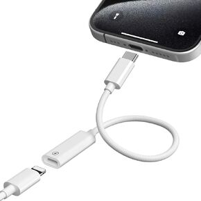 for USB C to Lightning Adapter, PD Fast Charging Cord Lightning Female to Type C Male Cable Adapter for iPhone 15 15 Pro iPhone 15 Plus iPad Air Pro,Data Transfer Connector, Not for Audio/OTG