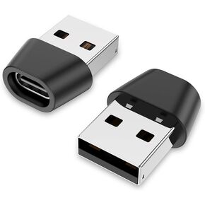 USB C Female to USB Male Adapter Pack of 2, USB 2.0 USB-C to USB-A OTG Adapter Compatible with USB C to USB C Charging Cable in Saudi Arabia