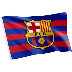 Desert Cactus FC Barcelona Flag Barça Barca Football Futbol Soccer 100% Polyester Indoor Outdoor 3 x 5 feet Baner (Flag E)