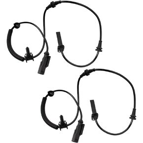 TRQ Rear ABS Wheel Speed Sensor Set Compatible with 2010-2019 Ford 2010-2019 Lincoln