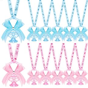 60 Pcs Baby Shower Pacifiers Necklace Cute Angel Acrylic Baby Pacifiers Party Favors Pacifiers Charm for Guests Girls Boys Baby Shower Party Table Scatter Supplies(Pink)