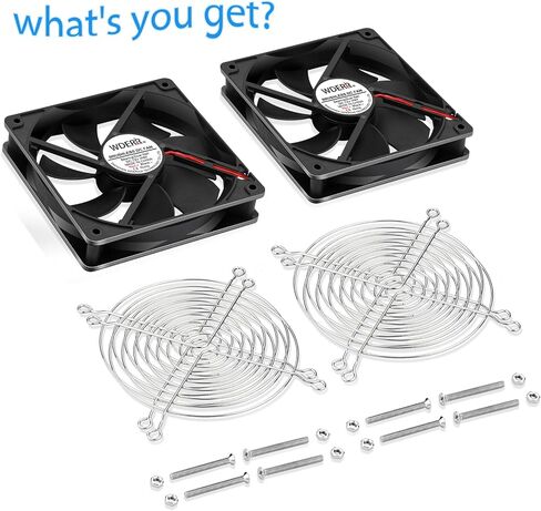 120mm x 25mm 12V DC IP67 Rated Waterproof and Dustproof Fan High Performance 2 Pin for DIY Moisture Exhaust Cooling Projects 2pcs in Saudi Arabia