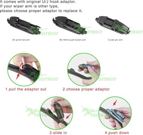 2pcs 16"+26" U/J Hook Bracketless Curved Premium All-Season Front Windshield Wiper Blades Set of 2 Combo Pack New Factory Replacement AA Natural Rubber in Saudi Arabia