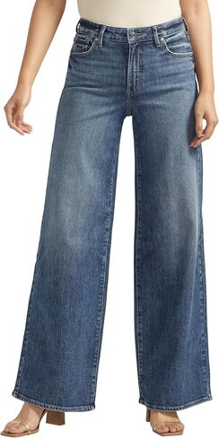 Silver Jeans Co. Women's Isbister High Rise Wide Leg Jeans in Saudi Arabia